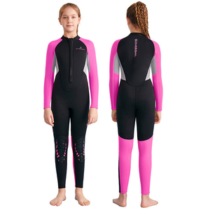 Combinaison pour enfants pour filles tout-petits 2.5mm néoprène fermeture à glissière avant maillots de bain complets pour plongée <span class=keywords><strong>surf</strong></span> leçons de natation W920 - Product Image 2