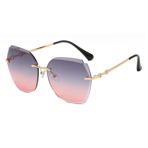 Elegantes Gafas de Sol para Mujer de Sunway, Lentes Ópticas sin Marco con Protección UV400, Excelente Protección UV - Product Image 1