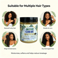 ALLOCS Beurre de Chebe 250g – Beurre capillaire concentré naturel aux herbes pour la croissance des cheveux, anti-casse et hydratation intense – Usage quotidien