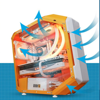 Lovingcool 2024 Popular Shaped Desktop Computer Gaming M-ATX CPU Cabinet Gaming & Towers Bottom With RGB Light