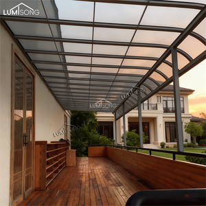 Auvent de marche manuel de luxe de qualité industrielle, résistant aux intempéries, <span class=keywords><strong>toit</strong></span> en polycarbonate, cadre en alliage d'aluminium, écoles, appartements - Product Image 3