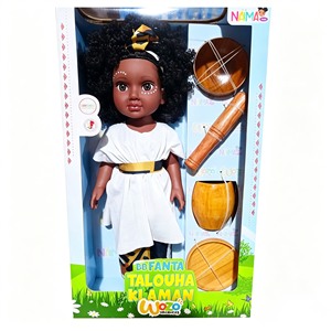 Usine de poupées noires sur mesure OEM, vente en gros de poupées de 12 et 18 pouces, culture traditionnelle afro-américaine, poupées réalistes pour filles noires. - Product Image 2