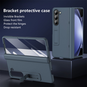 360 funda con soporte de bisagra de protección completa para Samsung <span class=keywords><strong>Galaxy</strong></span> <span class=keywords><strong>Z</strong></span> <span class=keywords><strong>Fold</strong></span> 7 6 5 <span class=keywords><strong>4</strong></span> 3 soporte de película de vidrio templado cubierta plegable de PC dura - Product Image 1