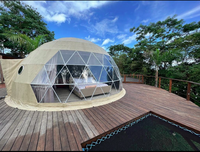Dôme de luxe en cristal étoilé tente maison abritée hôtel Igloo dôme géodésique