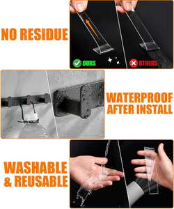 Ruban adhésif transparent double face <span class=keywords><strong>MIAOSEN</strong></span> Nano, résistant, lavable, réutilisable, imperméable, en matériau PU, 2 mm/1 mm, pour la maison, inscriptible - Product Image 6