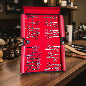 ASAP - Estuche de Viaje Profesional Multifuncional de Piel Sintética para 50 Tijeras, Personalizado en Negro, para Propietarios de Salones de Belleza - Product Image 1
