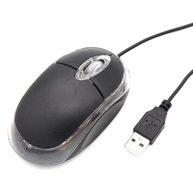 MINI USB Optical Wired Mouse-Right-Handed LED Backlit with 1200DPI 1.5M Cable in Stock for Laptops & Desktops
