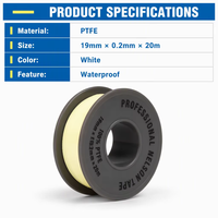 Ruban d'étanchéité PTFE le plus vendu, ruban PTFE pour joint de filetage de pompe à eau