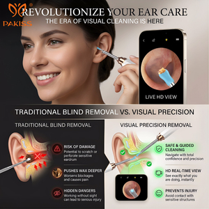 PAKISS Earwax Removal Wifi <strong>Ear</strong> Cleaning Otoscope Integrated Wireless Medical Safe <strong>Ear</strong> <strong>Pick</strong> Tool Camera Electric <strong>Ear</strong> Wax Remover - Product Image 2