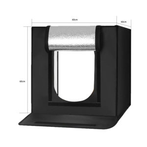 Boîte de tente de prise de vue carrée pliable pour kit d'éclairage LED pour la photographie de caméra - Mini studio pour la photographie de portrait et de produits - Product Image 1