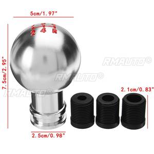 Pommeau de levier de vitesse rond à 5 vitesses, universel pour voiture, pommeau de levier de vitesse rond avec 3 vis d'adaptation - Product Image 6
