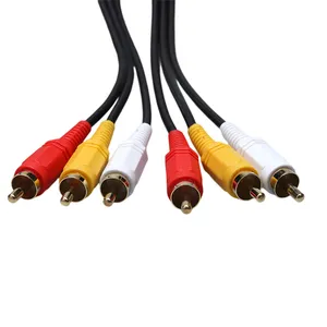 Audio Cables Male To Male To 3 RCA Cable AV Copper RCA Extension Cable
