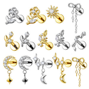 Bijoux <span class=keywords><strong>de</strong></span> <span class=keywords><strong>piercing</strong></span> Toposh en titane G23, clou d'<span class=keywords><strong>oreille</strong></span> à filetage interne, bijoux <span class=keywords><strong>de</strong></span> corps pour <span class=keywords><strong>piercing</strong></span> d'<span class=keywords><strong>oreille</strong></span>, labret - Product Image 1