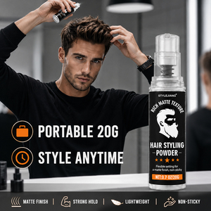 Poudre coiffante mate pour hommes, volume et tenue souple, vente en gros - Product Image 4