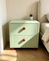 Mesita de Noche de Acero al Carbono, Mueble de Almacenamiento de Acero para Dormitorio, Gabinete Pequeño con Cajones para Niños