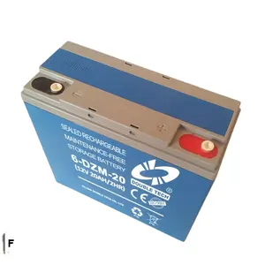 Batterie au plomb pour vélo électrique, <span class=keywords><strong>12V</strong></span>, <span class=keywords><strong>20ah</strong></span>, livraison gratuite, 6-DZM-20 - Product Image 1