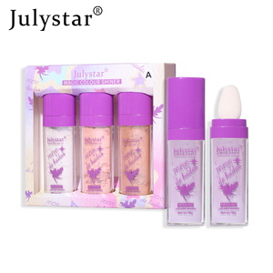 July <strong>Star</strong> High Quality 3 Colors Pack Set <strong>Highlight</strong> Powder Face Body Makeup Long Lasting Vegan <strong>Highlight</strong> Loose Powder