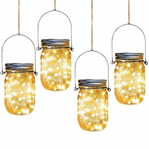Dış Mekan Su Geçirmez Asılı 20 LED'li Bakır Tel Mason Kavanoz Güneş Enerjili Lambası Bahçe Dekorasyonu Parti Otel Park İçin - Product Image 5