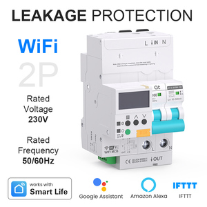TUYA Wifi Rcbo 10ka スマートサーキットブレーカー Wifi DINレールタイマー リモートコントロール ワイヤレス インテリジェント 自動再閉路 スマート - Product Image 2
