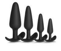 Pour un port confortable à long terme, ensemble de 4 plugs anaux en silicone / entraîneur sexuel anal / masseur de prostate / dilatateur anal / boule anale