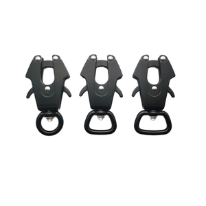 Hebillas de cinturón con clip de rana de liberación automática negras para mascotas, herrajes, hebillas de collar, ganchos tipo enlace de conexión - Product Image 1