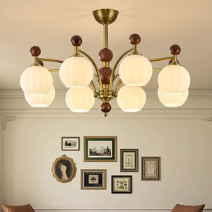 Vintage Style Multi Head Chandelier Led <b>Lights</b> E26 Round Home <b>Lighting</b> For Living Room Bedroom Study Dining Room - Product Image 2