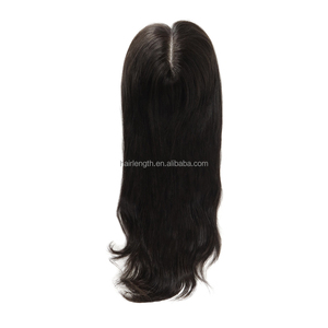 Prótesis Capilar Femenina de 18 Pulgadas de Largo, Cabello Brasileño, Base Mono con Tres Clips, para Mujeres con Calvicie - Product Image 5