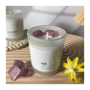 YML, venta al por mayor, taza esmerilada, vela de fragancia aromática con caja de regalo, vela perfumada de cera de soja de cristal para fiesta, juego de regalo de boda - Product Image 6