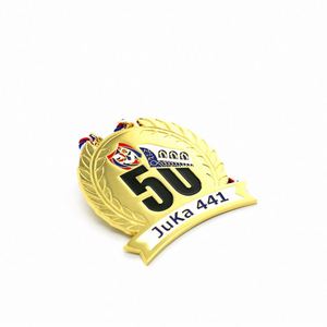Médaille de sport personnalisée 2D 3D avec placage nickel, conception sur mesure pour événements sportifs, compétitions, basketball, avec cordon - Product Image 5
