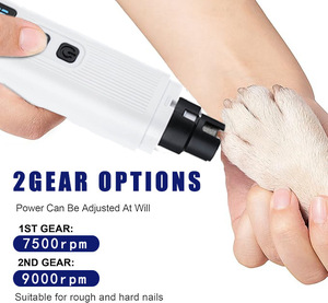Kabelloser Zweistufiger Haustier-Nagelschleifer mit Digitaler LED-Anzeige Tragbares Katzen- und Hunde-Pflegewerkzeug zum Nagelschneiden - Product Image 1