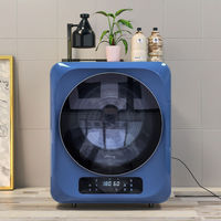 Séchoir à linge compact sur pied, bleu cobalt, 3 kg, avec verrouillage enfant et filtre anti-bouloches à mailles fines – Vente directe usine
