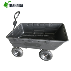 Carretilla de Jardín Multifuncional, Resistente, de Plástico, con 4 Ruedas, Carro de Jardín Utilitario - Product Image 2