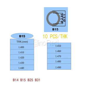 <span class=keywords><strong>Berserk</strong></span> Ajuste Shim B14 B15 B25 B31 Juego completo de ajuste Shim para BOSCH 110 Series 600 PCS - Product Image 6