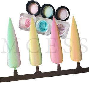 Marque Mcess <span class=keywords><strong>Cameleon</strong></span> Mica Poudre Shimmer Glitter Caméléon Peinture Eau Couleur Nail Chrome Poudre pour Multichrome Fard À Paupières - Product Image 2