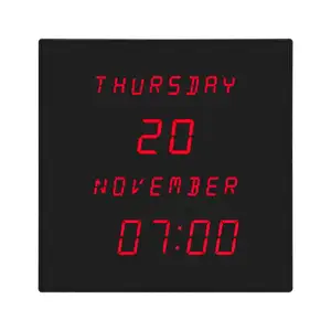 CP038 Tampilan Besar Digital Kalender Jam LED Tanggal Hari Kalender Jam Dinding