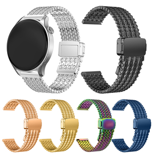 Compatible avec les nouveaux bracelets de montre GT5/GT6 en acier inoxydable, fermoir magnétique en forme de V, motif épis de blé, pour <span class=keywords><strong>Watch</strong></span> <span class=keywords><strong>5</strong></span> Pro - Product Image 2