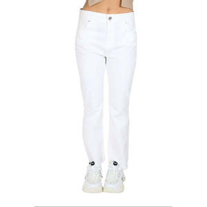 Pantalon Donna DKE8759 beige taille haute coupe droite pour femme - Product Image 1