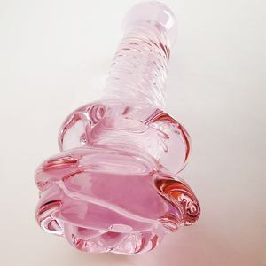 Handgemachte Kristallglas Pink Dildo Rose Penis Wieder verwendbare Sex liefert Phallus Adult Spielzeug für Frauen Damen Mädchen Mastur bator - Product Image 3