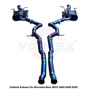 ท่อไอเสีย Vortex Flagship-Tuned Burnt-Titanium สำหรับรถยนต์ Mercedes-Benz W221 S400 S450 S500 Luxury-Sedan - Product Image 4