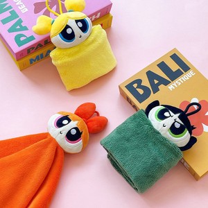 Autentico Powerpuff ragazze Ppg asciugamano carino Stereo a mano appeso assorbente cucina bagno stracci giocattoli per bambini