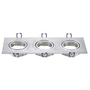 Portalampada in argento a tre bracci, design moderno e funzionale, ideale per lampade da terra, da tavolo e applicazioni - Product Image 1