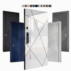 Portes d'entrée de villa américaine sur mesure, porte pivotante moderne en acier inoxydable, porte extérieure de sécurité résidentielle - Product Image 6