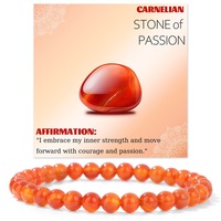 Pulsera Elástica de Cuentas de Piedra Natural de 6mm, Estilo Vintage, para Hombre y Mujer, Suministros de Joyería DIY