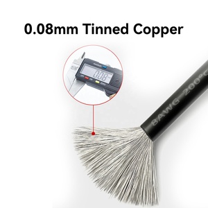 4AWG 6AWG 8AWG Örgülü Ultra Esnek Kauçuk Silikon Kablo 600V 200°C Isıya Dayanıklı Elektrik Telleri Havai Hattlar - Product Image 3