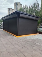 Porte commerciale à volet roulant automatique en alliage d'aluminium, porte de garage de sécurité en aluminium Porte coulissante électrique télécommandée