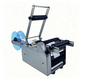 Semi-automatic Round Bottle Labeling Machine - Used for Labeling Beverage Cans and Jam with Self-adhesive Labels - Product Image 1