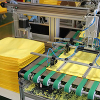Machine à coudre à quatre côtés pour serviettes en microfibre à automatisation intelligente, idéale pour les usines de serviettes en bambou et en fibres recyclées