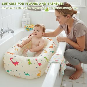 Baignoire gonflable pour bébé, pliable, imprimé dinosaure, pour enfants en bas âge - Product Image 3