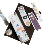 30 unids/pack querido animales papel marcador animales de dibujos animados libro de lectura de la página marcadores de papel