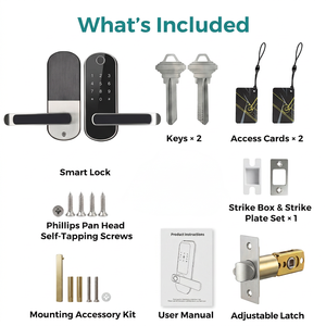 Kunci Pintu Pintar Biometrik Sidik Jari Tanpa Kunci Elektrik dengan Kata Sandi, WiFi Tuya TTlock APP untuk Pintu Gudang - Product Image 4
